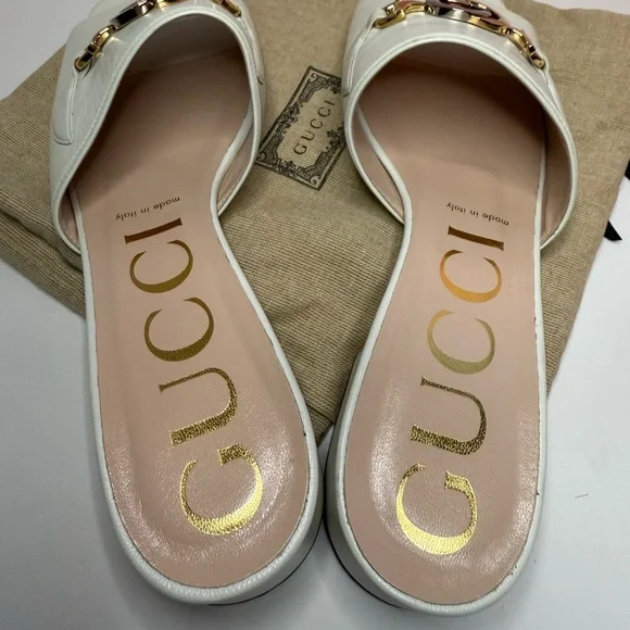 GUCCI Elegant White Slide Sandals - Picture 8 of 11